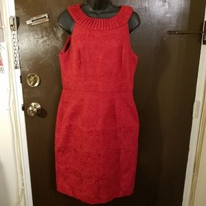 Kristin Davis Brocade Sleeveless Dress 10 Christmas